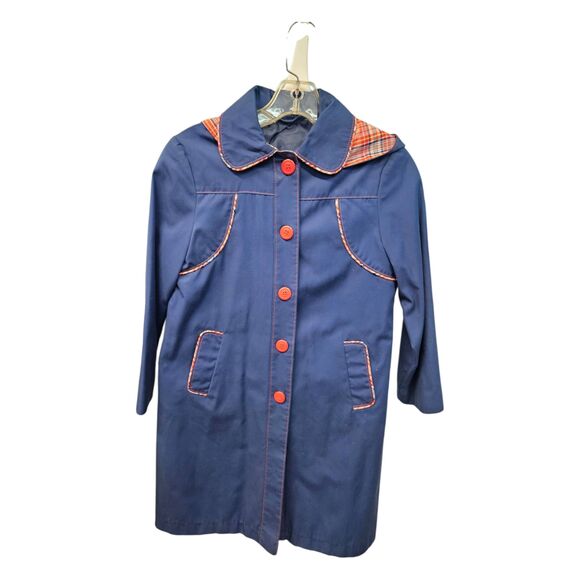 Sears Other - Sears Blue Vintage 80's Girls Hooded Long Jacket Size 10